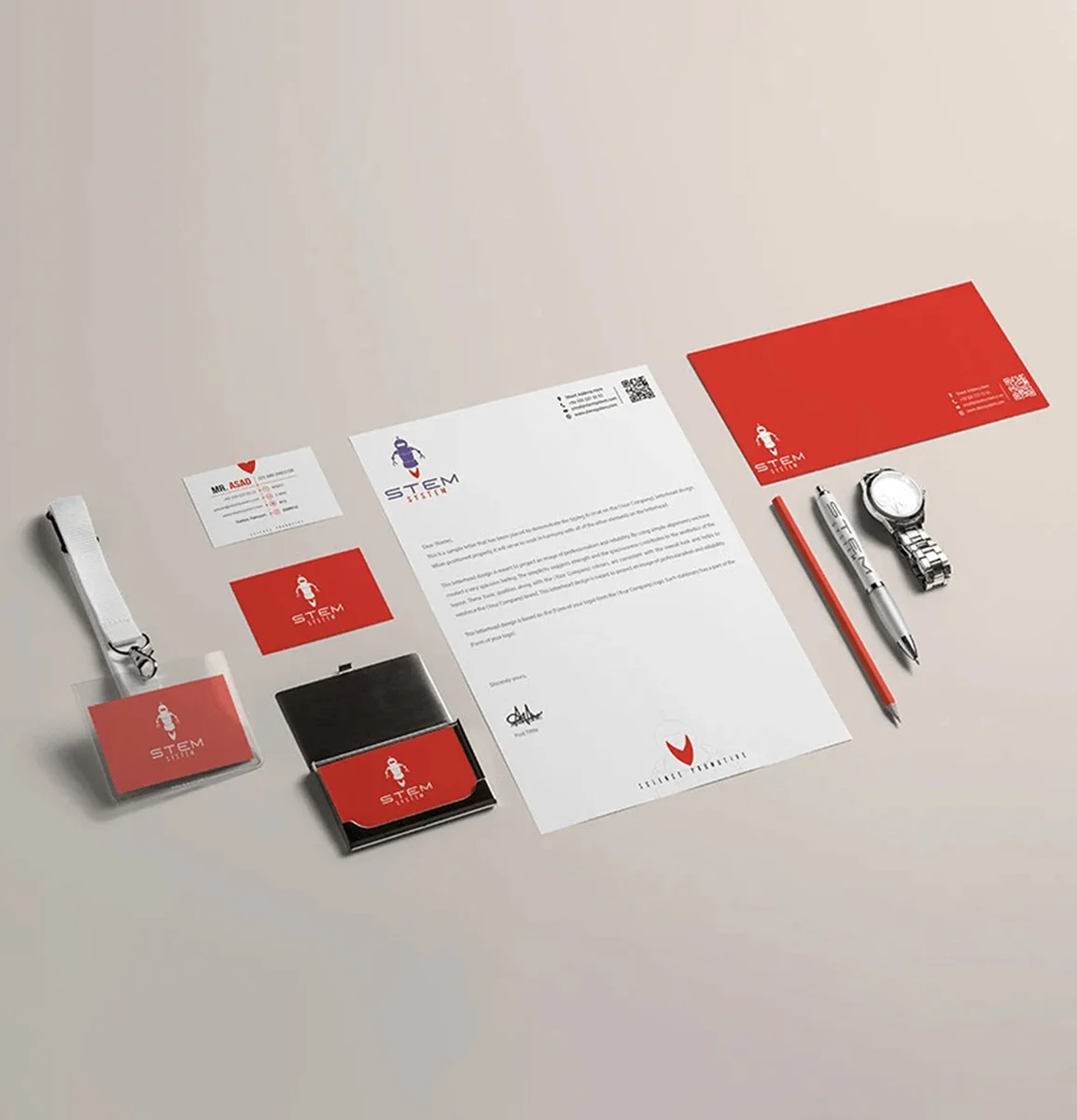Logo & Branding For Education System with guidelines.